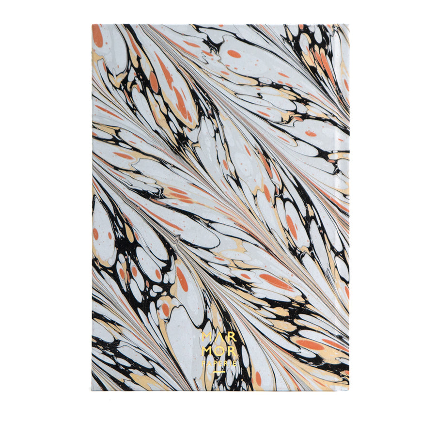 A5 Marbled Journal - Slate Feather