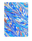 A5 Marbled Journal - Blue Feather