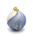 Ceramic Bauble - Blue, Gold & Copper