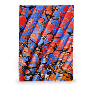 A5 Marbled Journal - Spanish Wave - Blue & Red