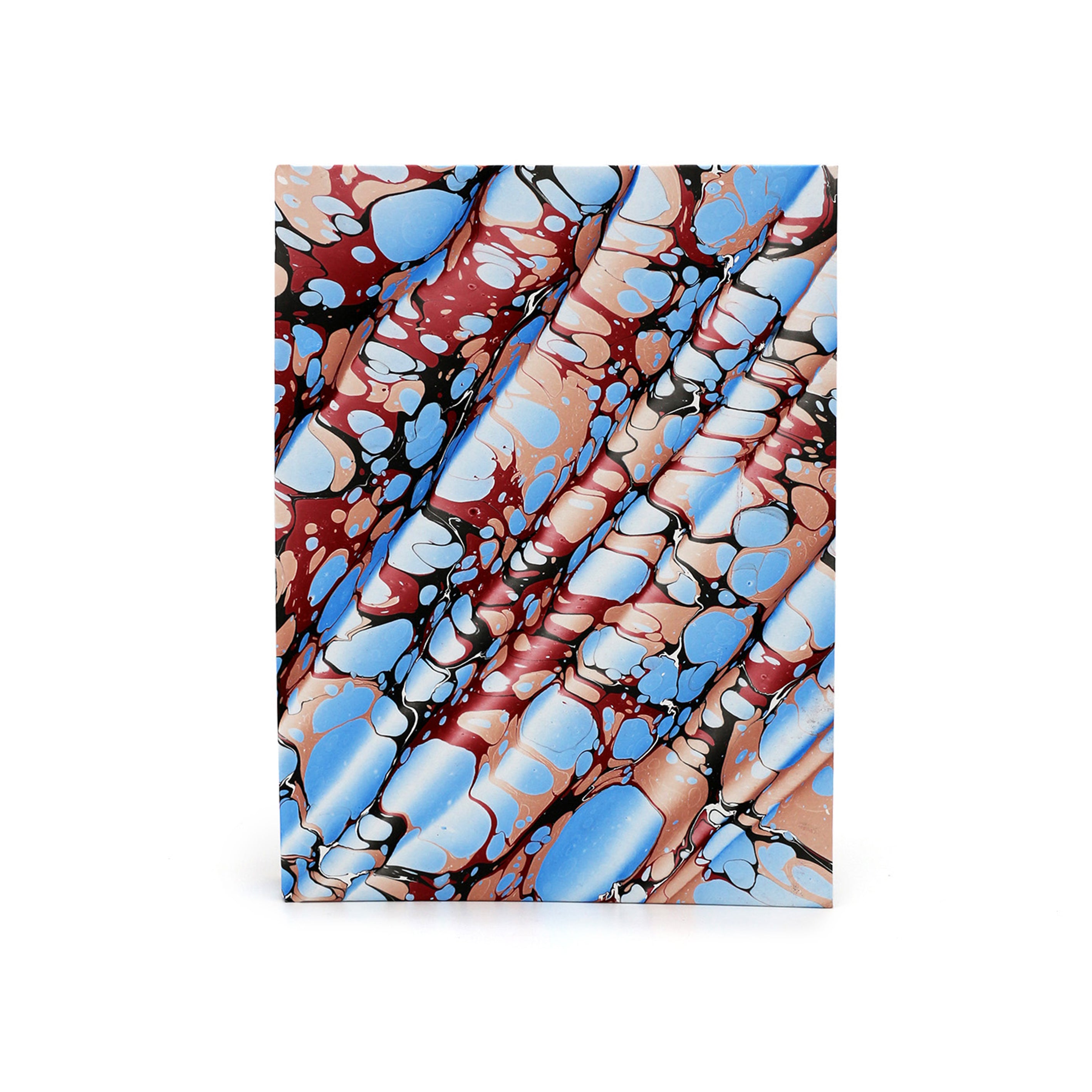 Marbled Journal - Spanish Wave - Burgundy & Blue