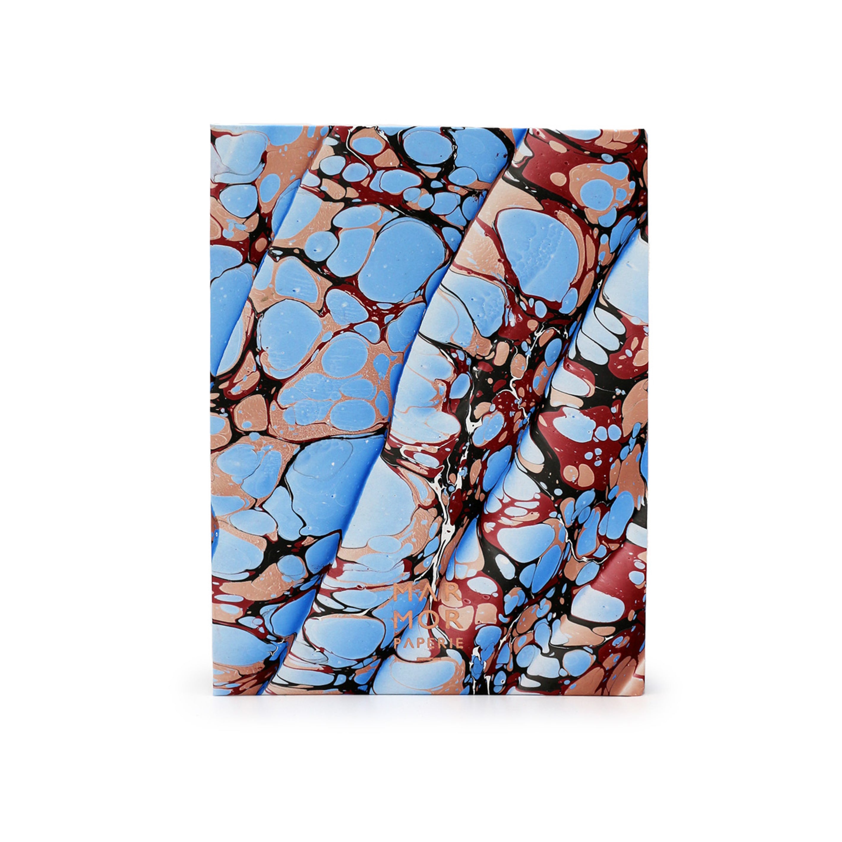 Marbled Journal - Spanish Wave - Burgundy & Blue