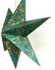 Marbled Star Hanging Decoration - Green