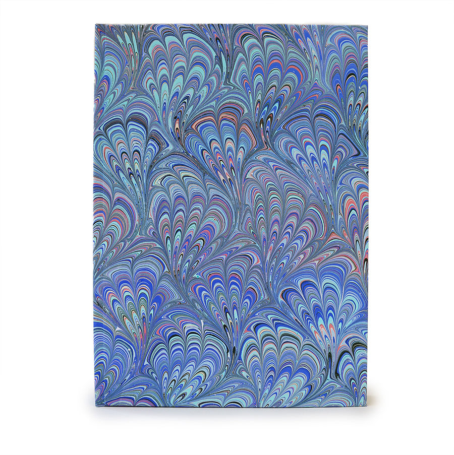 A5 Marbled Journal - Bouquet - Aqua Blue