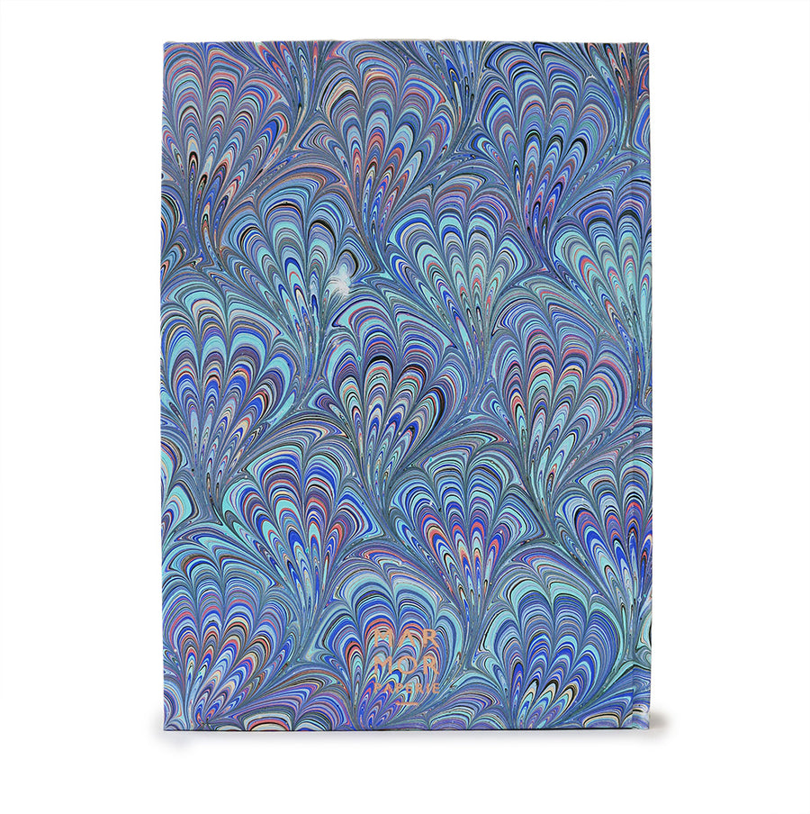 A5 Marbled Journal - Bouquet - Aqua Blue