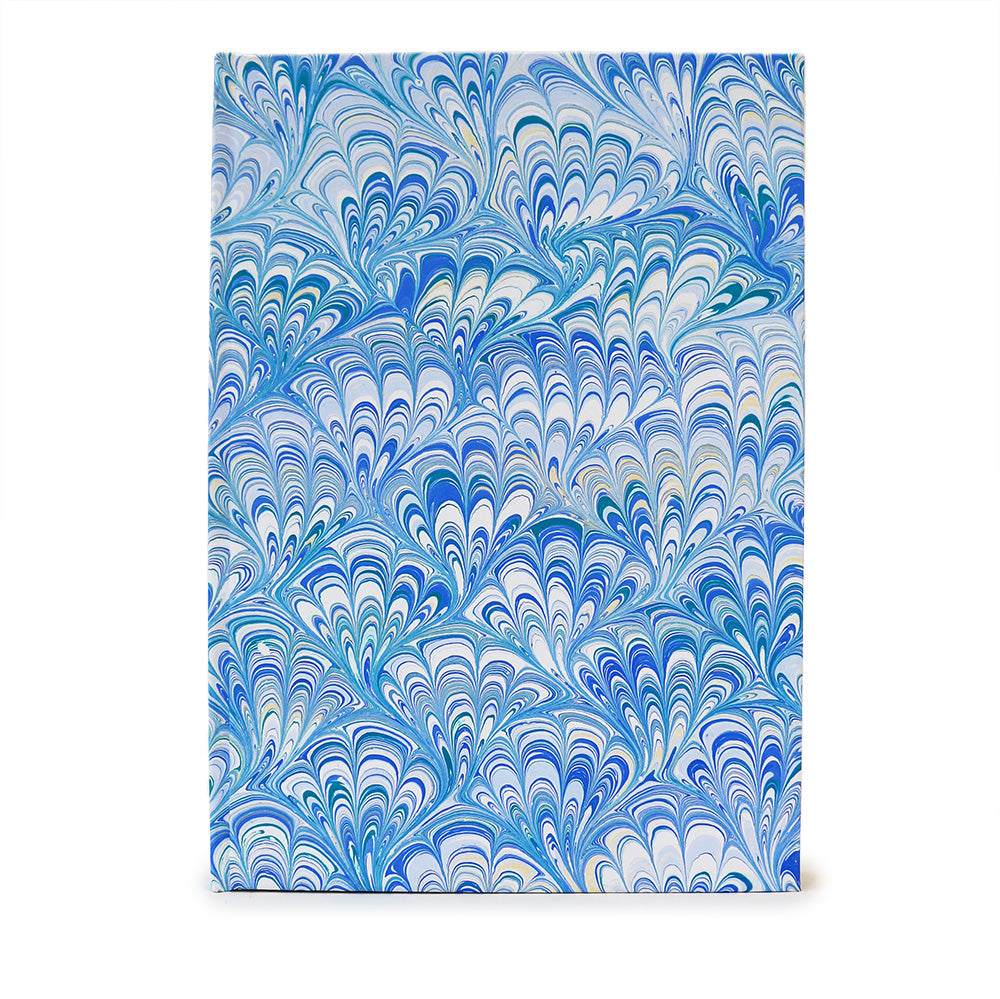 A5 Marbled Journal - Bouquet - Sky Blue