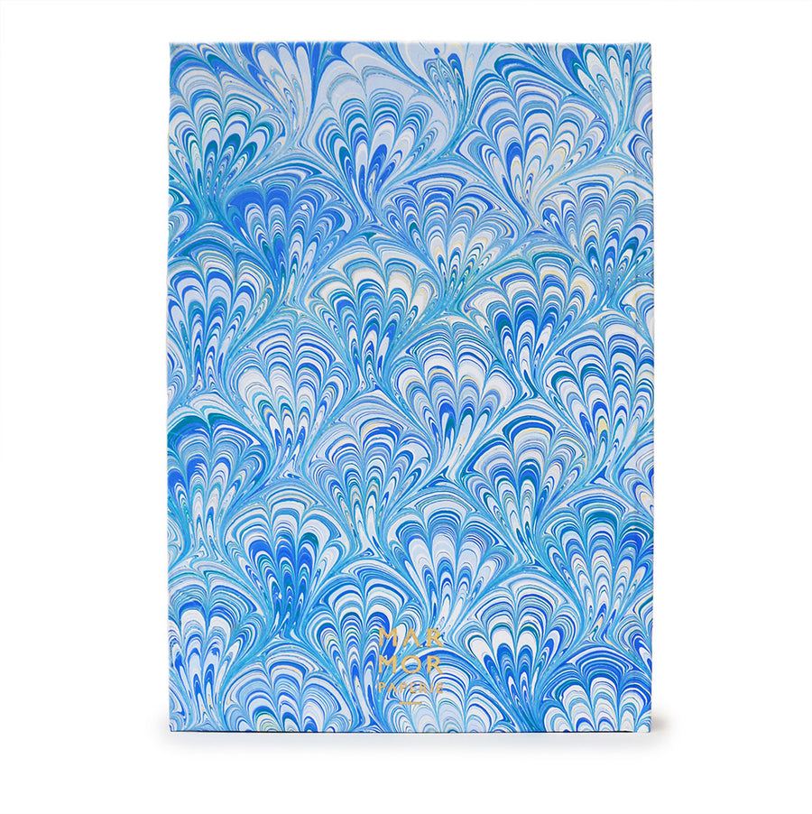 A5 Marbled Journal - Bouquet - Sky Blue