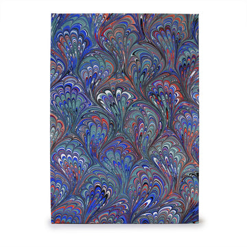 A5 Marbled Journal - Bouquet - Royal Blue & Green