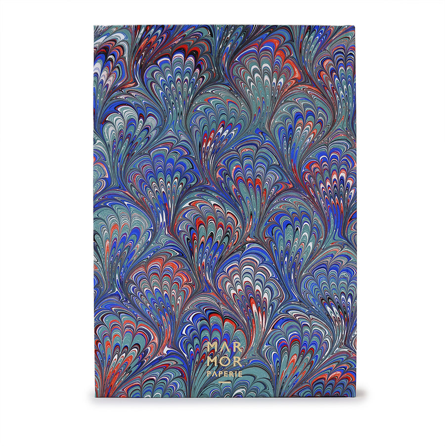 A5 Marbled Journal - Bouquet - Royal Blue & Green