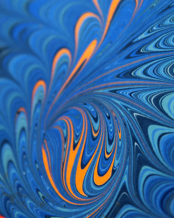 Pair of Wave Marbled Notebooks A5 & A6