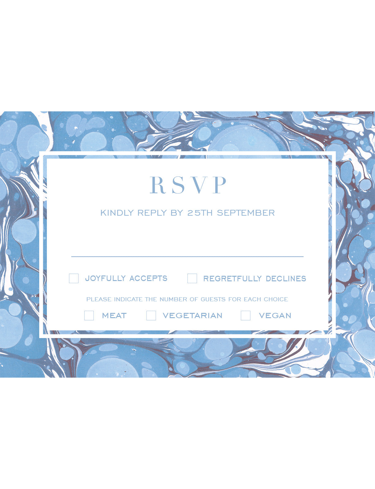RSVP card - Cornflower