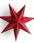 Red and gold marbled hanging star