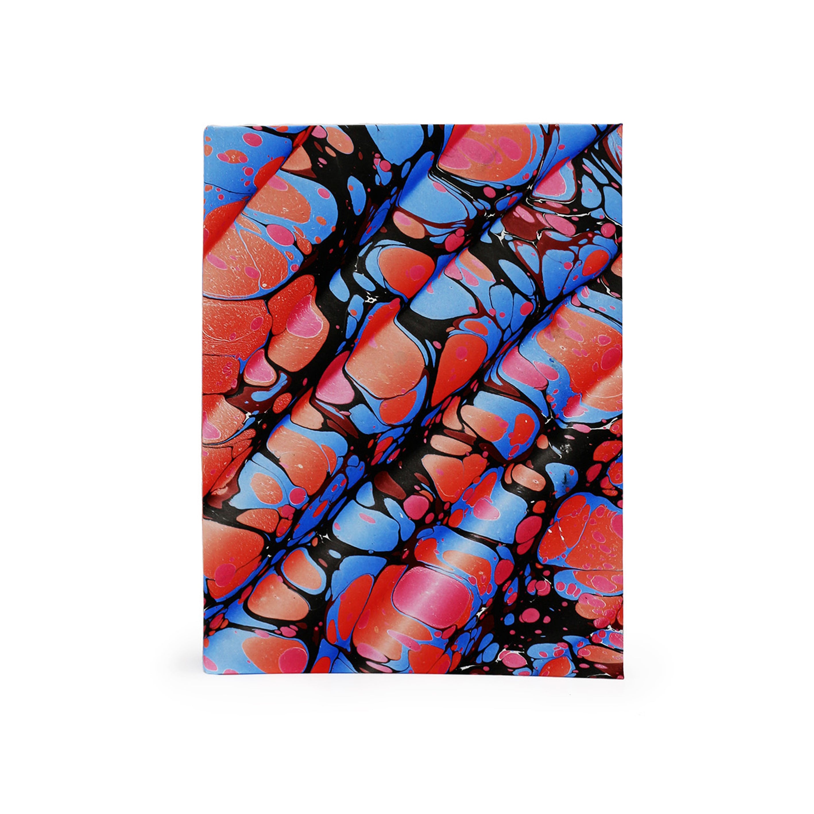 Marbled Journal - Spanish Wave - Reds & Blue