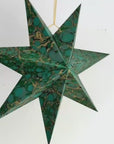 Marbled Star Hanging Decoration - Green