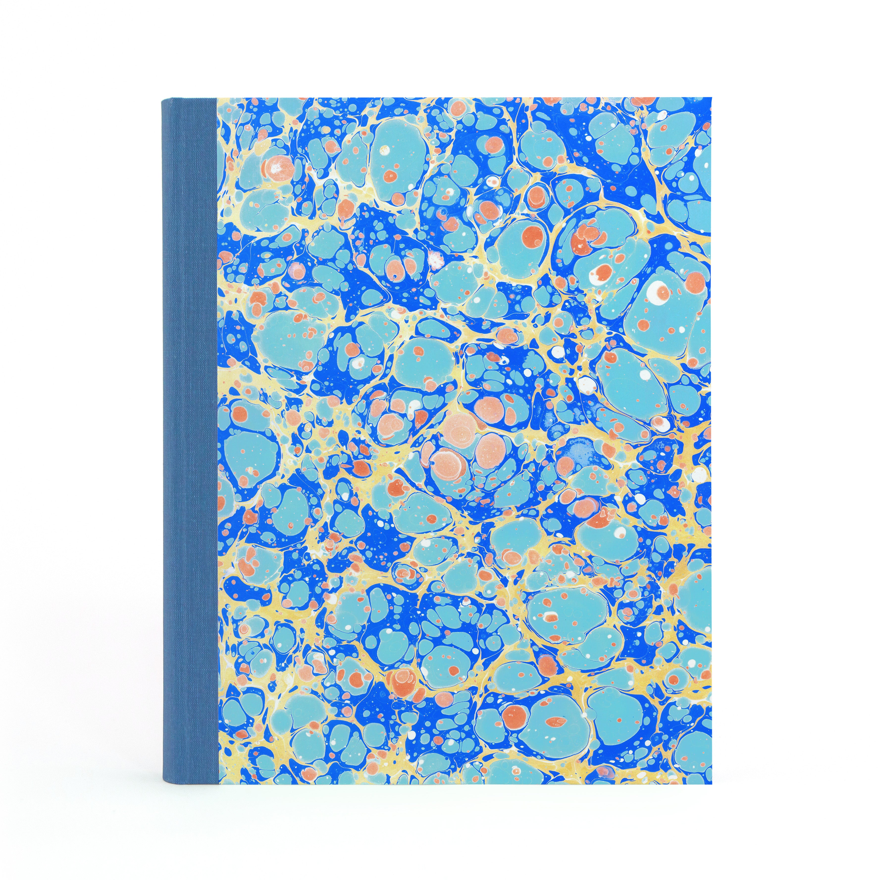 Marbled Photo Album - Blue, Gold & Copper