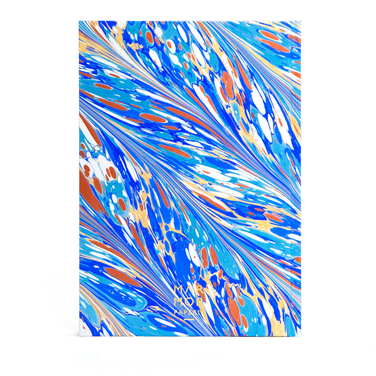 A5 Marbled Journal - Blue Feather