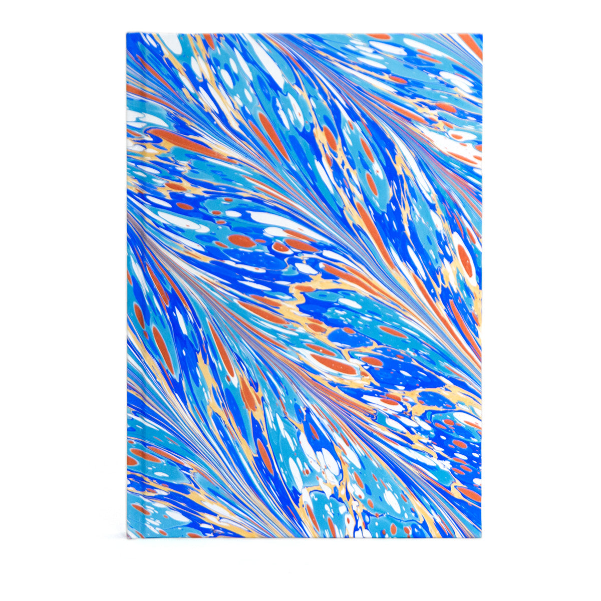 A5 Marbled Journal - Blue Feather