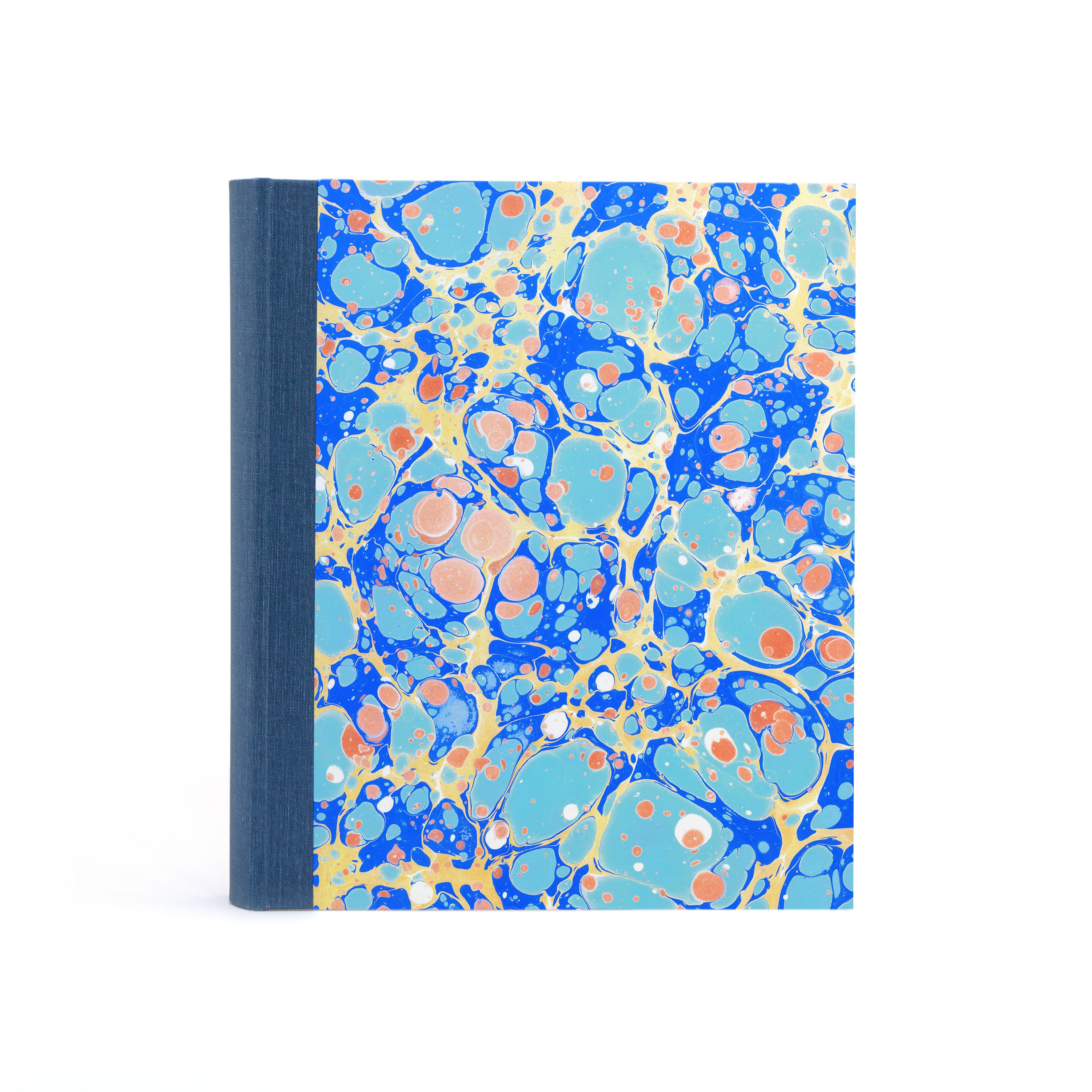 Marbled Photo Album - Blue, Gold & Copper