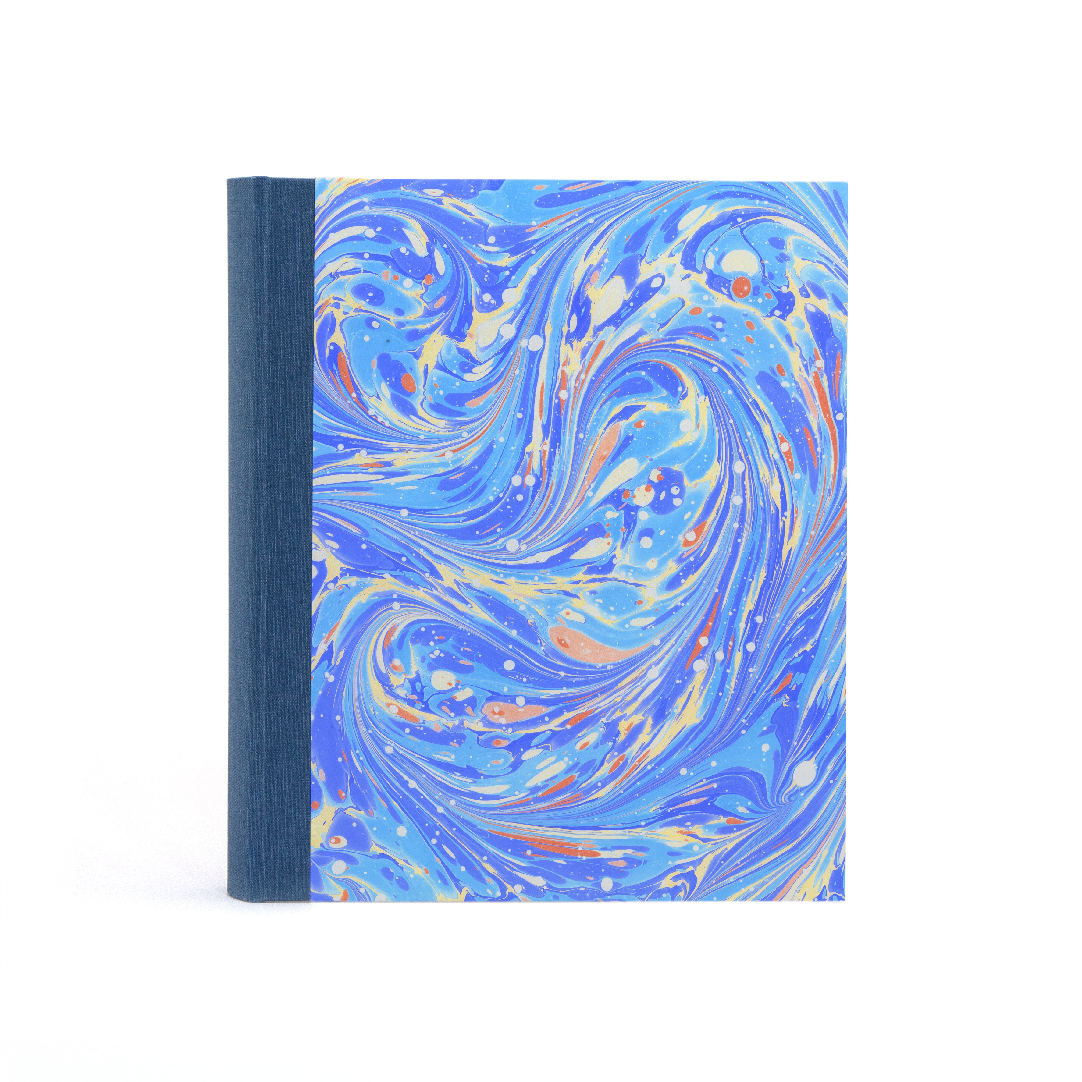 Marbled Photo Album - Blue, Gold & Copper