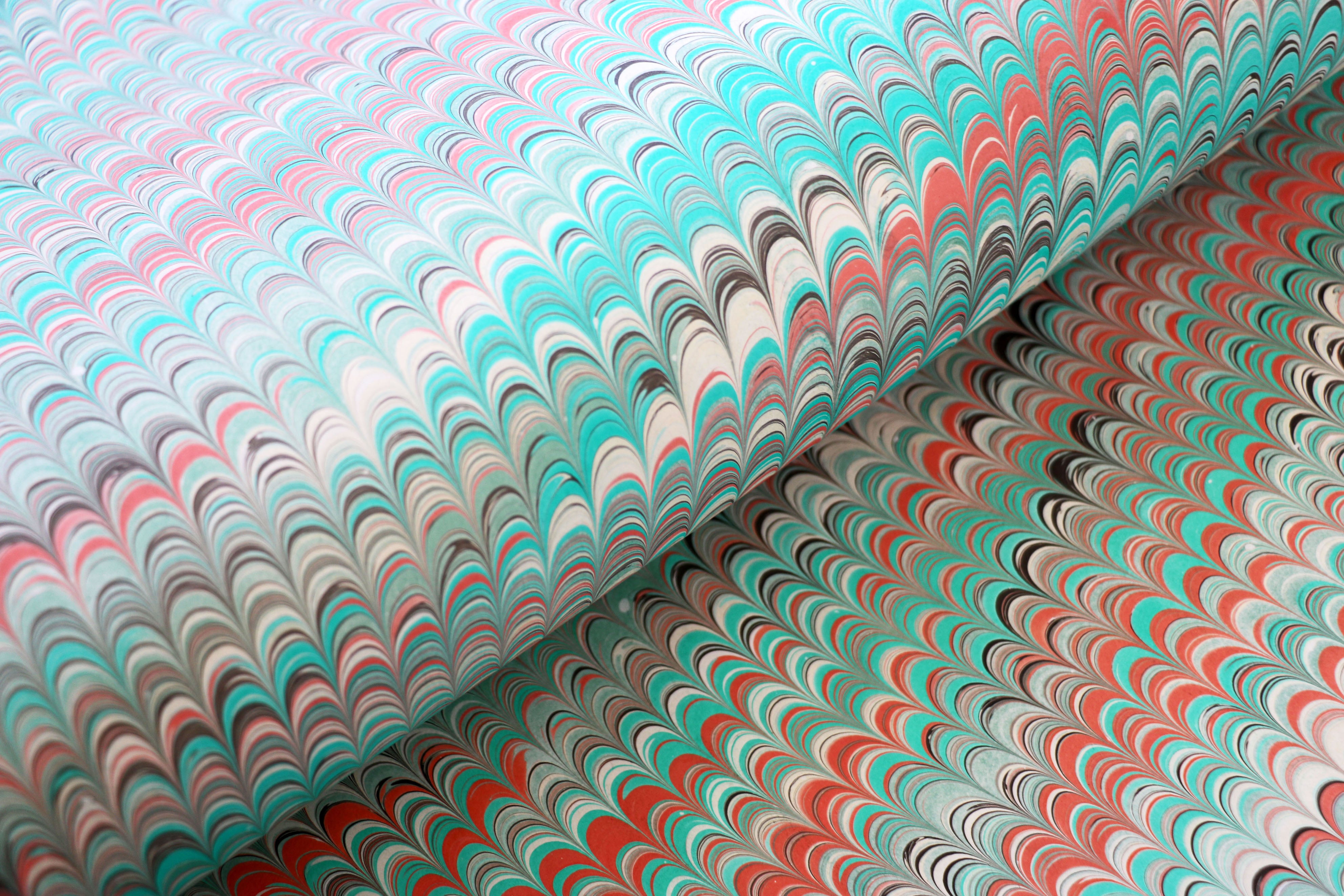 Large Sheet - Pink & Aqua in Non-Pareil