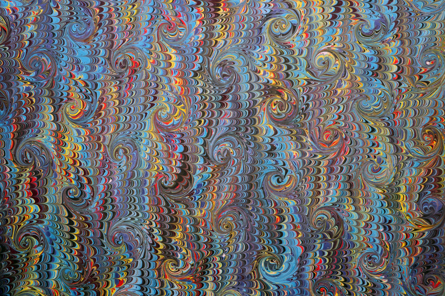 Large Sheet - Blue Galaxy in French Swirl