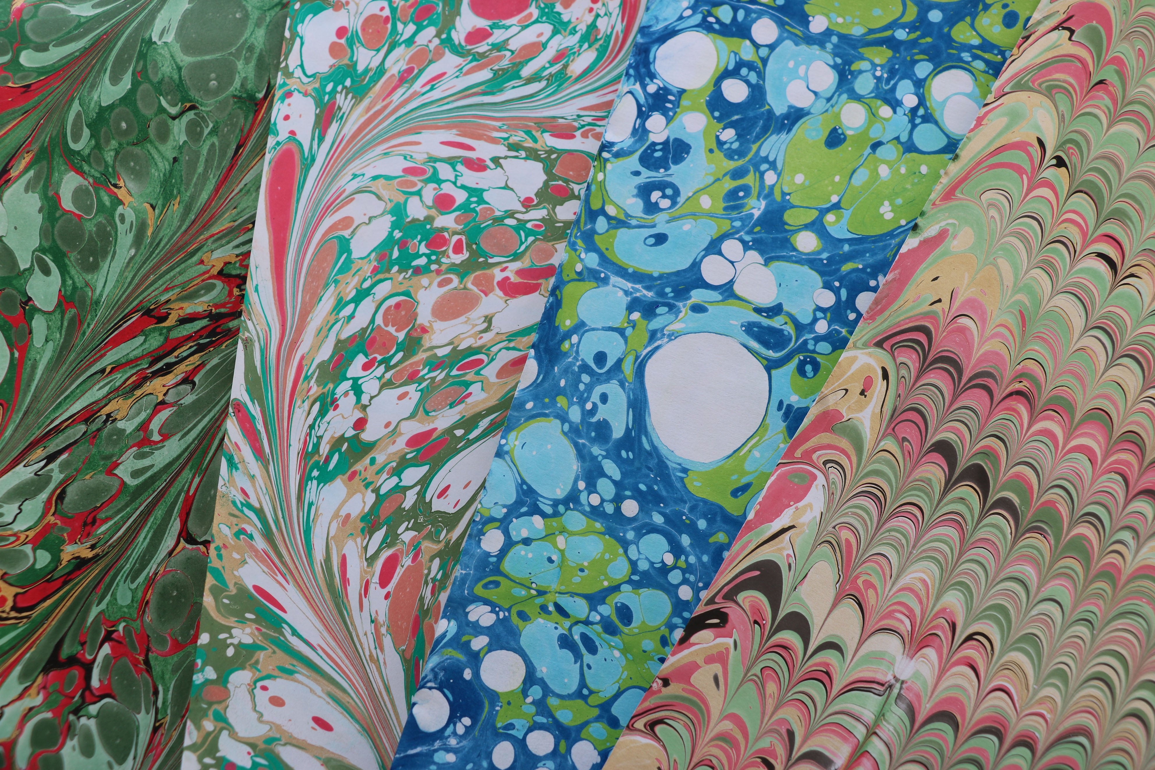 Set of 4 Papers (A3) - Green