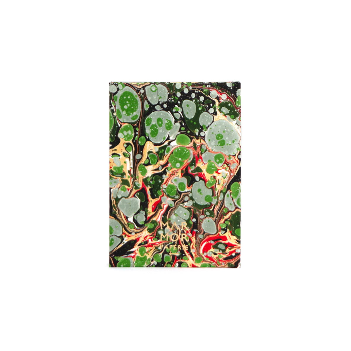 Marbled Journal - Green, Gold & Pink