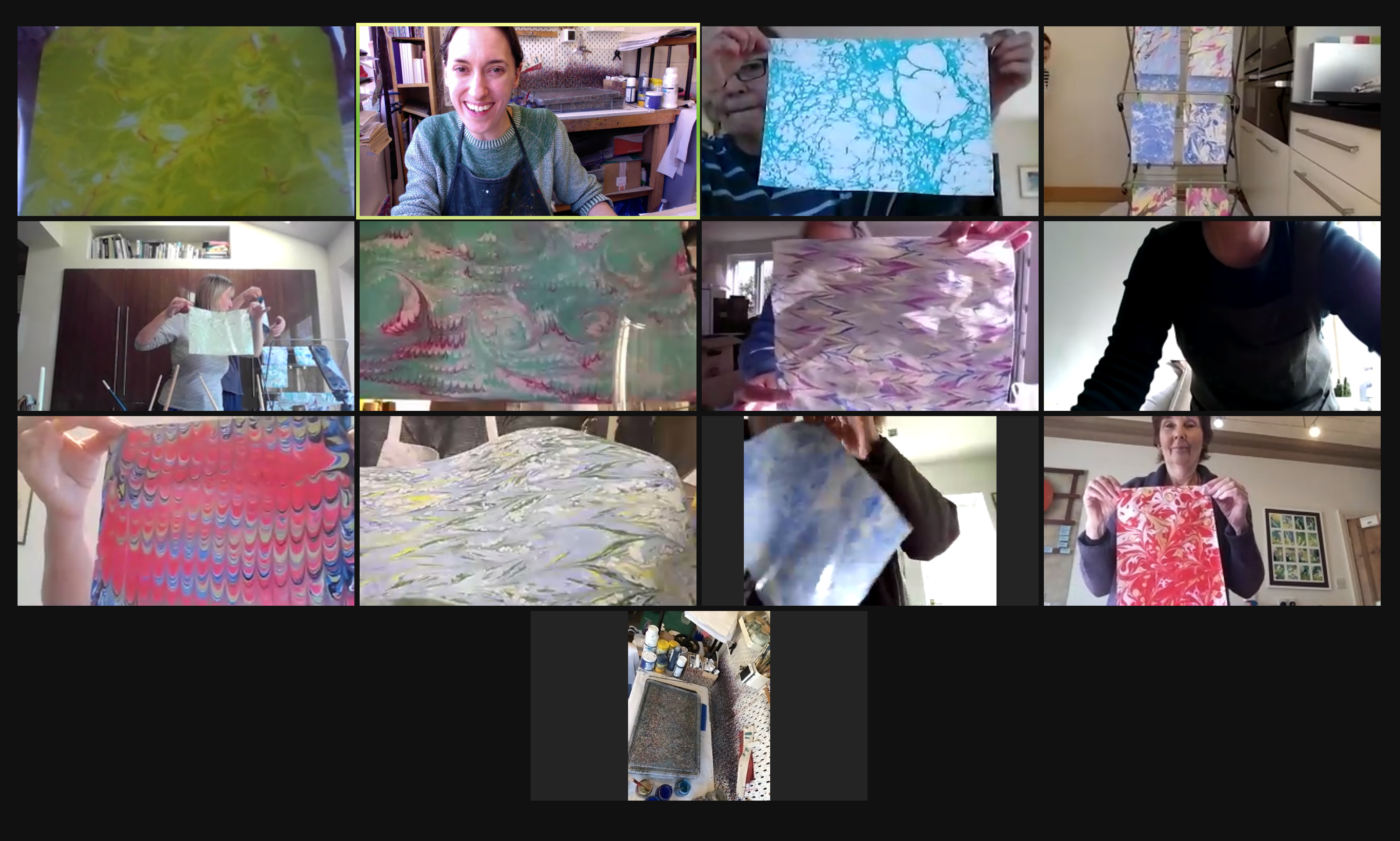 ONLINE: Introduction to Marbling Workshop