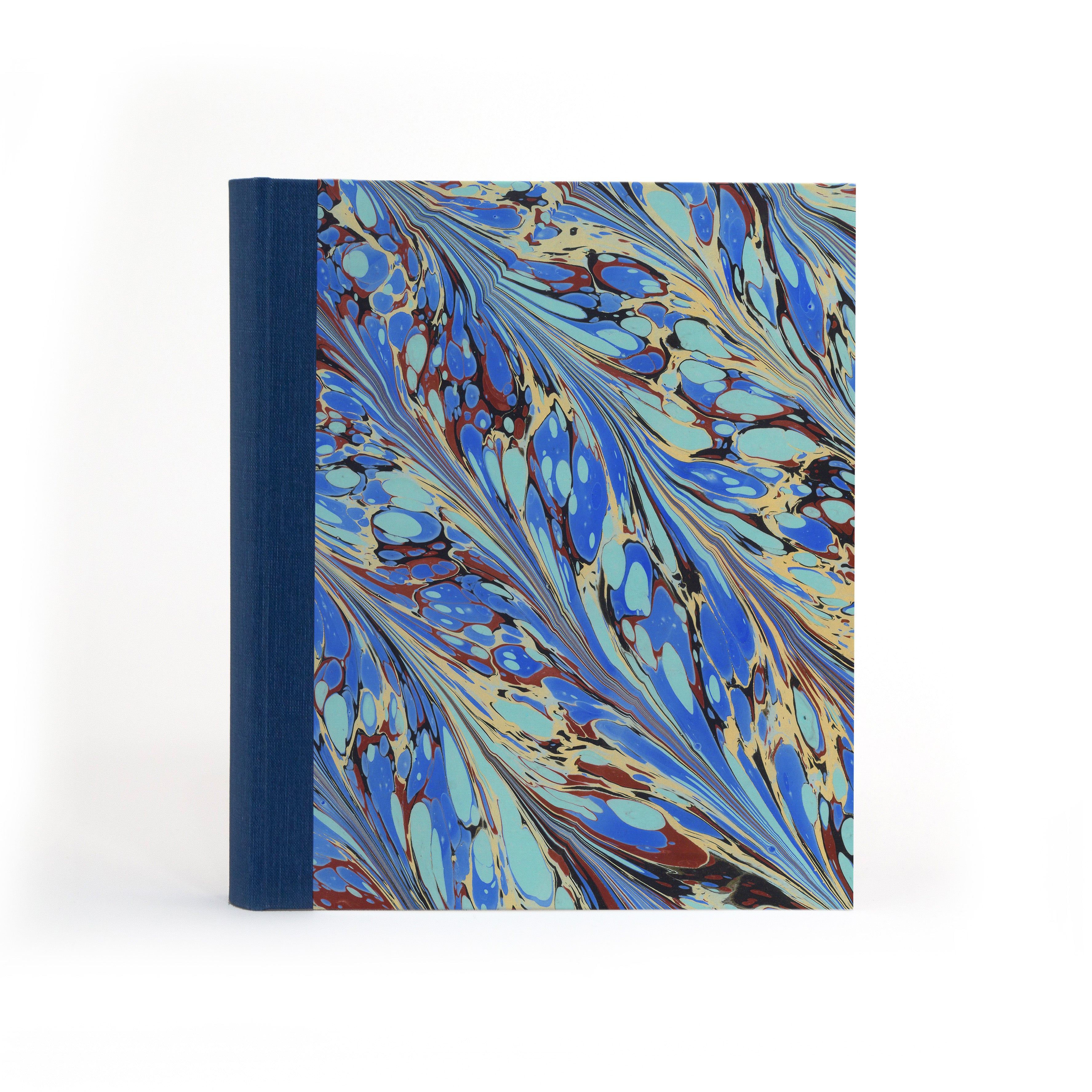 Marbled Photo Album - Indigo & Wine