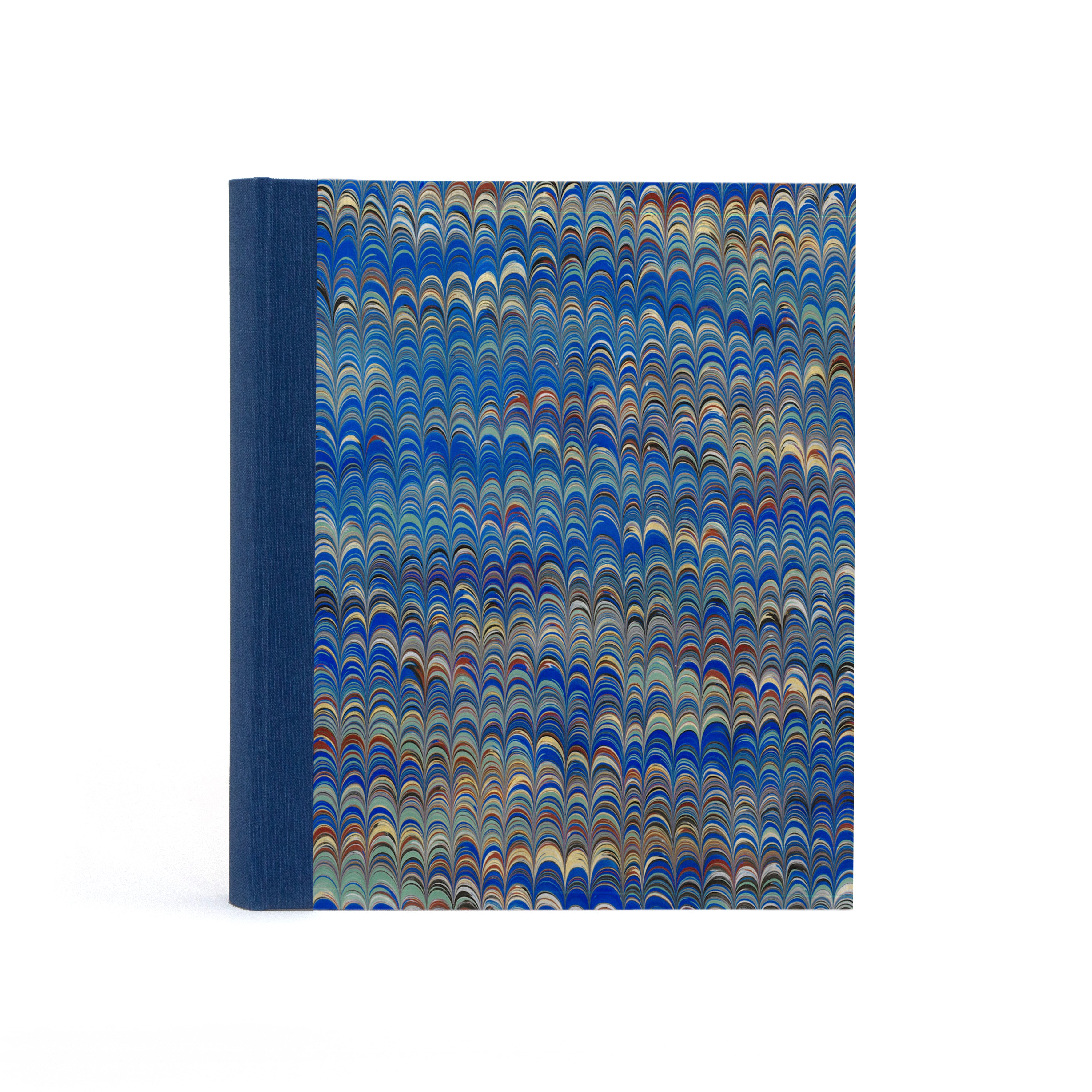 Marbled Photo Album - Indigo & Wine