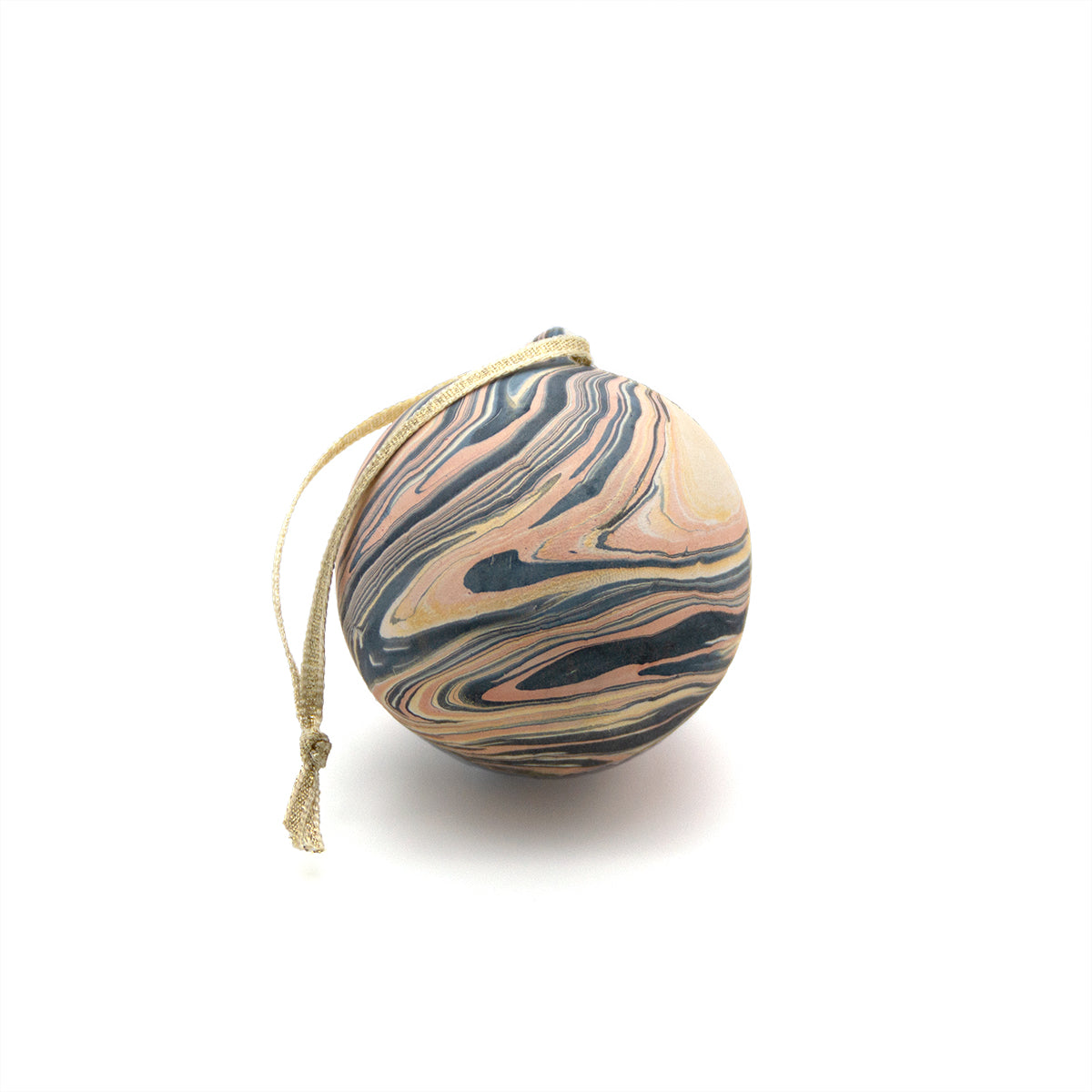 Ceramic Bauble - Rose & Navy